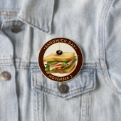 Badge Rond 7,6 Cm Jour du Sandwich (En situation)