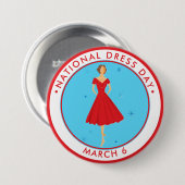 Badge Rond 7,6 Cm Jour national de la robe (Devant & derrière)