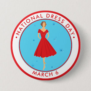 Badge Rond 7,6 Cm Jour national de la robe