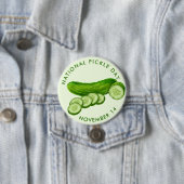 Badge Rond 7,6 Cm Jour national du chou, cornichons d'aquarelle (En situation)