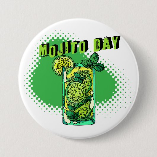 Badge Rond 7,6 Cm Jour national du Mojito (Devant)