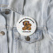 Badge Rond 7,6 Cm Journée des pédiatres Dr Teddy Bear Button (En situation)