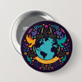 Badge Rond 7,6 Cm Journée internationale de la paix (Devant & derrière)