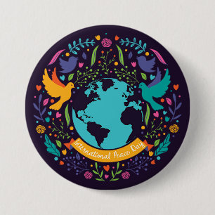 Badge Rond 7,6 Cm Journée internationale de la paix