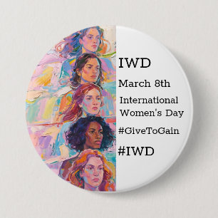 Badge Rond 7,6 Cm Journée internationale des femmes JIF #DonnerPou