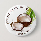 Badge Rond 7,6 Cm Journée mondiale de la coco (Devant)