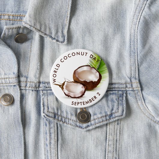 Badge Rond 7,6 Cm Journée mondiale de la coco (En situation)