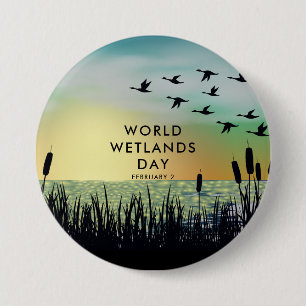 Badge Rond 7,6 Cm Journée mondiale des zones humides