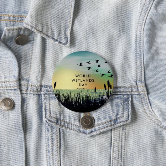 Badge Rond 7,6 Cm Journée mondiale des zones humides (En situation)