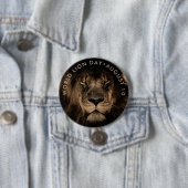 Badge Rond 7,6 Cm Journée mondiale du lion (En situation)
