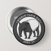 Badge Rond 7,6 Cm Journée mondiale du tapir (Devant & derrière)