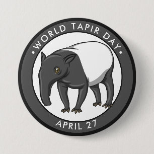 Badge Rond 7,6 Cm Journée mondiale du tapir