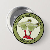 Badge Rond 7,6 Cm Journée nationale de la Margarita (Devant & derrière)
