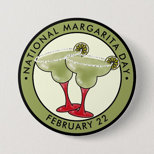 Badge Rond 7,6 Cm Journée nationale de la Margarita (Devant)