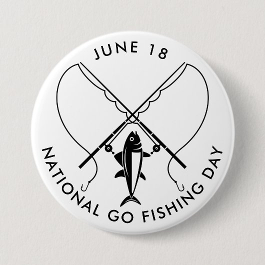 Badge Rond 7,6 Cm Journée nationale de la pêche (Devant)