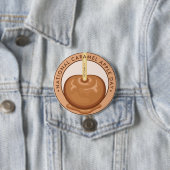 Badge Rond 7,6 Cm Journée nationale de la pomme caramel (En situation)
