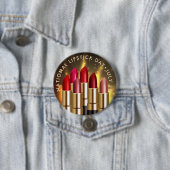 Badge Rond 7,6 Cm Journée nationale des bâtons à lèvres, LIPSTICKETS (En situation)