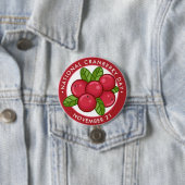 Badge Rond 7,6 Cm Journée nationale des canneberges, canneberges (En situation)