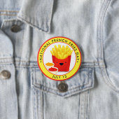 Badge Rond 7,6 Cm Journée nationale des fries (En situation)