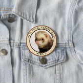 Badge Rond 7,6 Cm Journée nationale des furets (En situation)