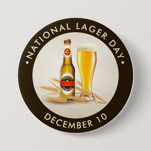 Badge Rond 7,6 Cm Journée nationale des Lager, bière (Devant)