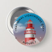 Badge Rond 7,6 Cm Journée nationale des phares (Devant & derrière)