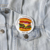Badge Rond 7,6 Cm Journée nationale du hamburger (En situation)