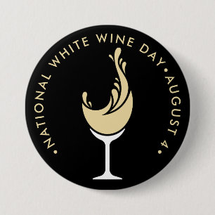Badge Rond 7,6 Cm Journée nationale du vin blanc