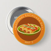 Badge Rond 7,6 Cm Journée nationale Enchilada (Devant & derrière)