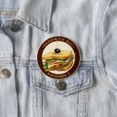 Badge Rond 7,6 Cm Journée sandwich (En situation)