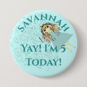 Badge Rond 7,6 Cm Jours magiques Anime fête d'anniversaire (Devant)