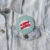 Badge Rond 7,6 Cm Joyeuses fêtes (En situation)
