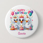 Badge Rond 7,6 Cm Joyeux Anniversaire (Devant)