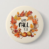 Badge Rond 7,6 Cm Joyeux automne Y'all (Devant)
