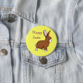 Badge Rond 7,6 Cm Joyeux Bouton de Pâques Pin (En situation)