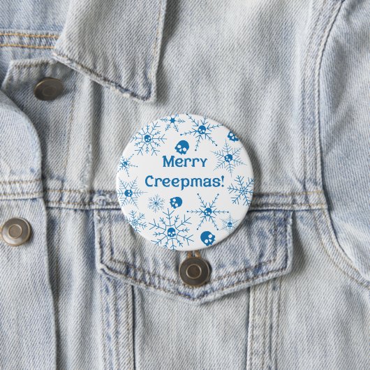 Badge Rond 7,6 Cm Joyeux Creepmas ! (En situation)