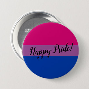 Badge Rond 7,6 Cm Joyeux drapeau bisexuel de fierté