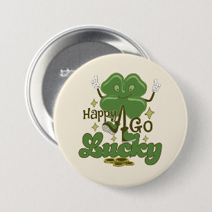 Badge Rond 7,6 Cm Joyeux Go Lucky St. Patrick's Day