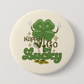 Badge Rond 7,6 Cm Joyeux Go Lucky St. Patrick's Day (Devant)