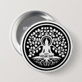 Badge Rond 7,6 Cm Joyeux jour de Vesak (Devant & derrière)