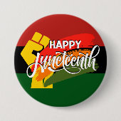 Badge Rond 7,6 Cm Joyeux Juneteenth panafricain (Devant)