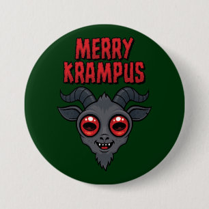 Badge Rond 7,6 Cm Joyeux Krampus Mignon Effrayant