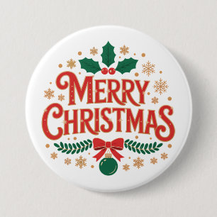 Badge Rond 7,6 Cm Joyeux Noël