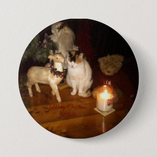 Badge Rond 7,6 Cm Joyeux Noël de Mable broche bouton retour (Devant)