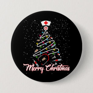 Badge Rond 7,6 Cm Joyeux Noël Nurse Funny PICU Nurse Noël