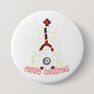 Badge Rond 7,6 Cm Joyeux Noël Nurse Funny PICU Nurse Noël