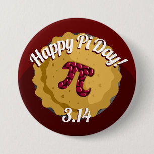 Badge Rond 7,6 Cm Joyeux Pi Day  Bouton Arrondi de tarte amusant