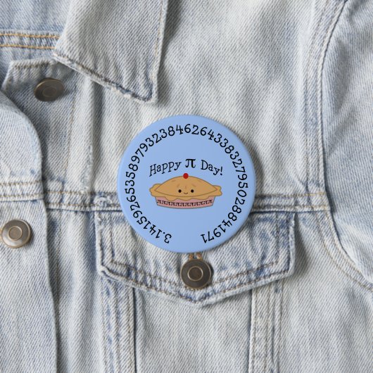 Badge Rond 7,6 Cm Joyeux Pi Day Pie (En situation)