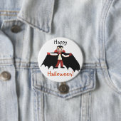 Badge Rond 7,6 Cm Joyeux Vampire d'Halloween (En situation)