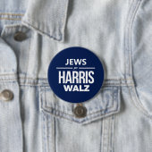 Badge Rond 7,6 Cm Juifs pour Harris Walz (En situation)